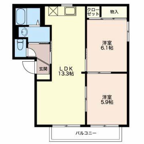 エステートS　A 間取り