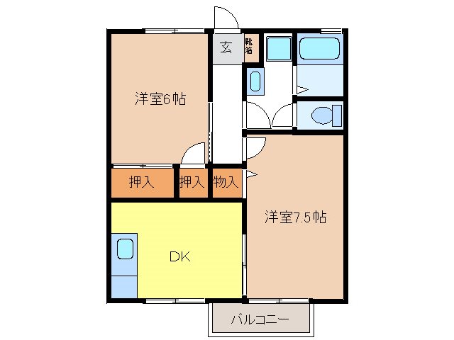 Ａ　ｄｒｅａｍ　三輪 間取り