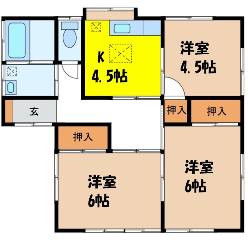 狐島住宅　2 間取り
