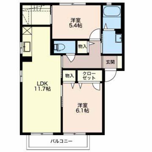 フォンテーヌ東Ｄ 間取り