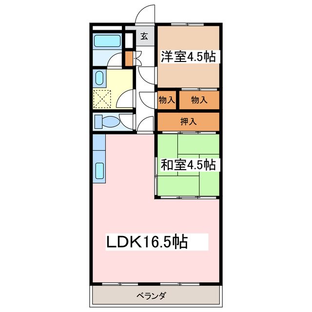 徒士町アパルトメント 間取り