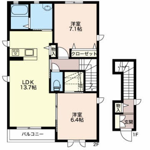 クラヴィエ並柳AB棟 間取り