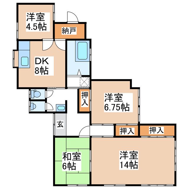 新山ニュータウン平家一戸建 間取り
