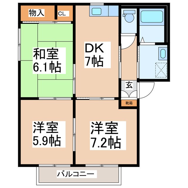 エスポアールB 間取り