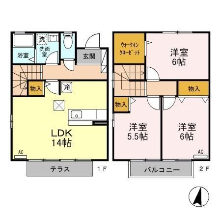 エクセルガーデンハイツＡ2 間取り