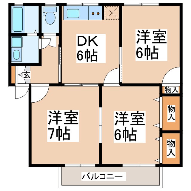 アステールinそめや台 B棟 間取り