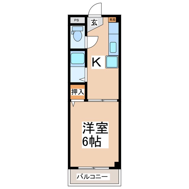 東信ハイツＥ 間取り