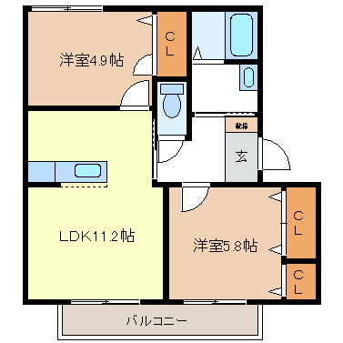 グランシャリオ市川Ｂ 間取り