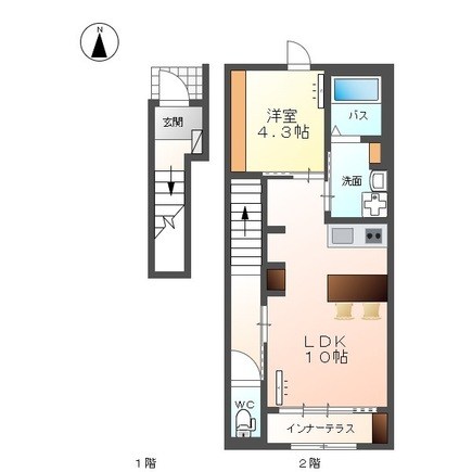 （仮）岡谷市長地源アパート 間取り