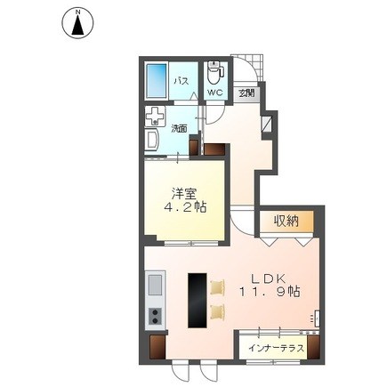 （仮）岡谷市長地源アパート 間取り