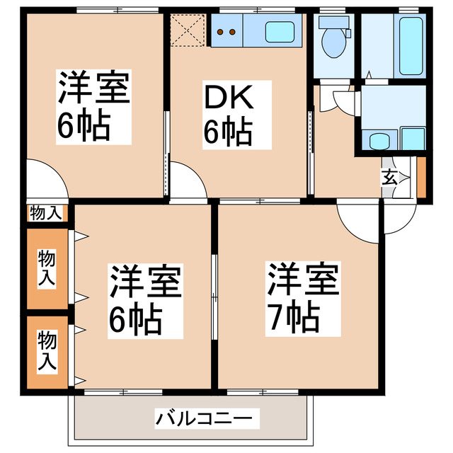 アステールinそめや台 B棟 間取り