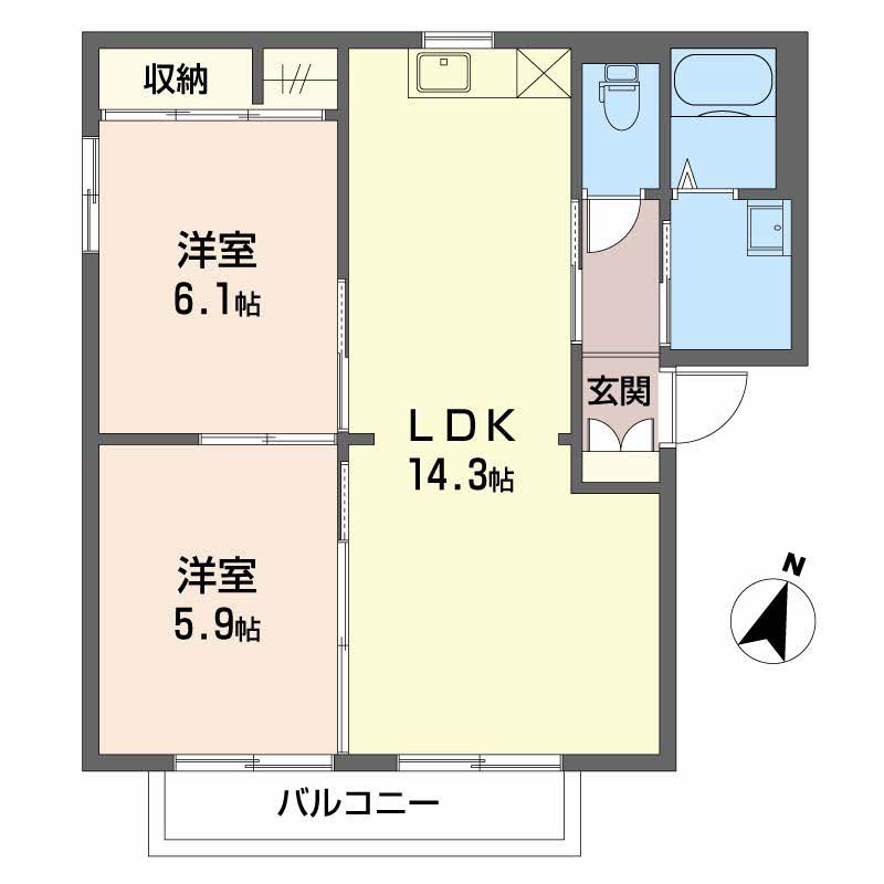バリュージュあずまだB 間取り