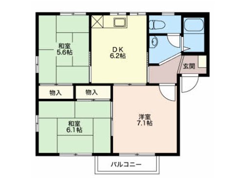 アップルヒルズ１号館 間取り