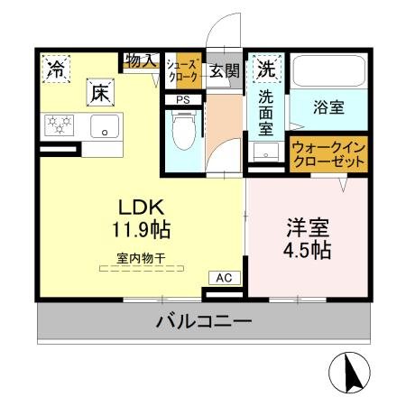 GRAND　D-ROOM女鳥羽 間取り