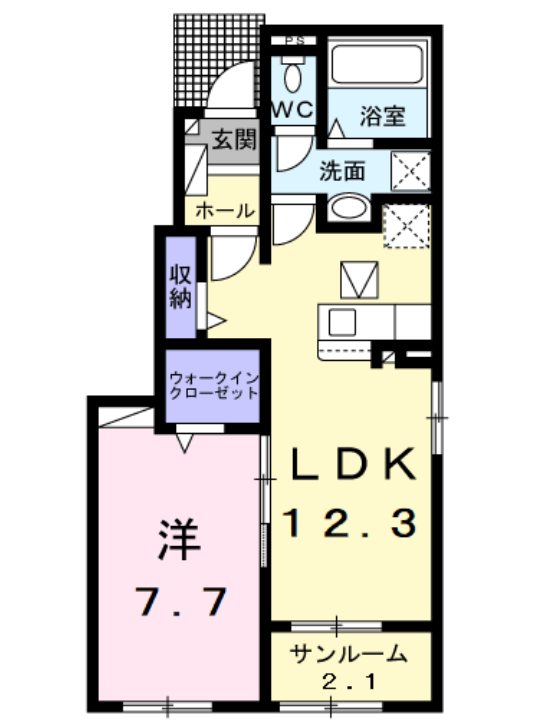 Lottie伊那Ⅱ 間取り