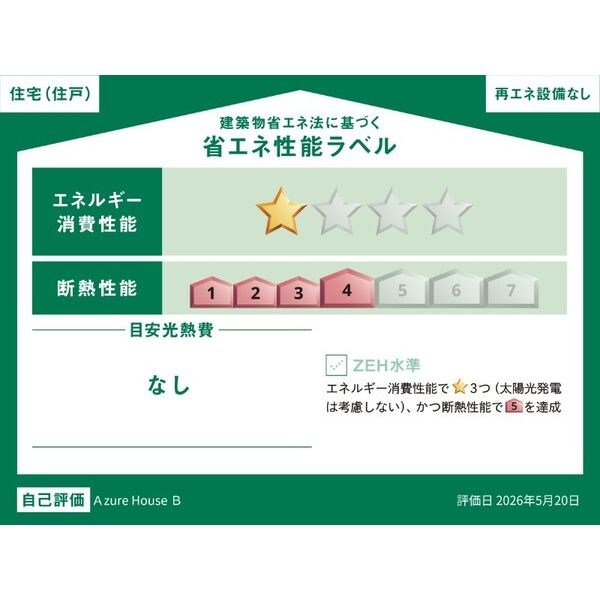 Azure House　B 省エネ性能ラベル