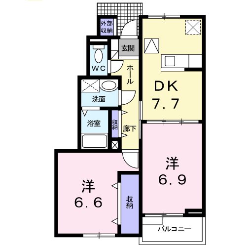 オーチャードビュウＡ 間取り
