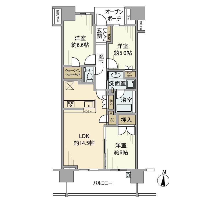 プラウド浦和仲町マークス 間取り