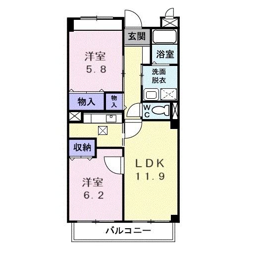 フレール与野本町　弐番館 間取り
