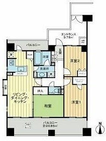 ライオンズマンションセントワーフ横濱 間取り