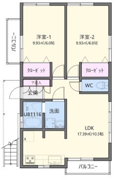 モナミ　Ｂ棟 間取り