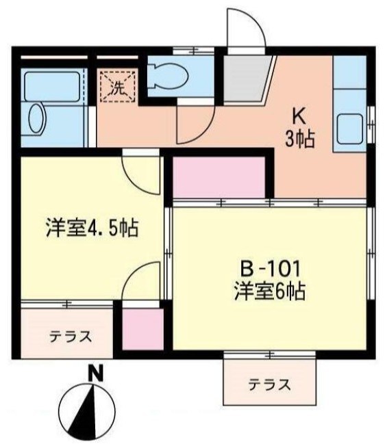 サン亀甲山B棟 間取り