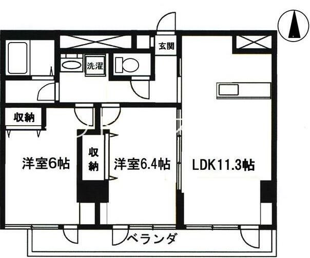 翠峯五番館 401号室 間取り