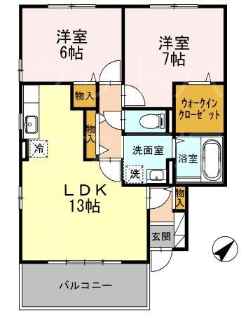 グレーヌ　Ⅰ番館 間取り