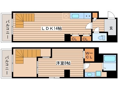 大阪府大阪市西区靱本町３丁目 間取り