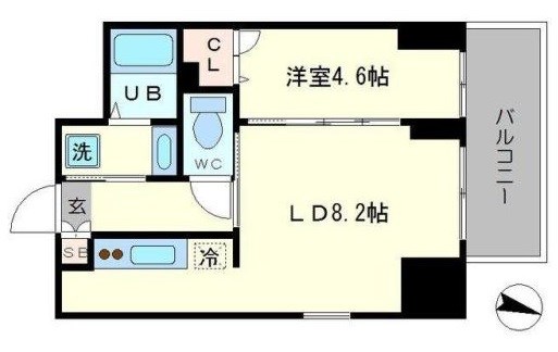 エスリード靭公園 間取り