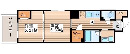 ネットフローラ阿波座 間取り