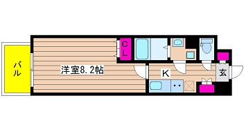 大阪府大阪市中央区北久宝寺町１丁目 間取り