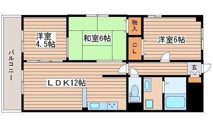 大阪府大阪市中央区本町橋 間取り