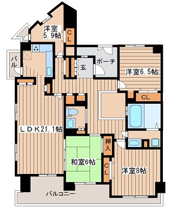 大阪府大阪市西区江之子島１丁目 間取り
