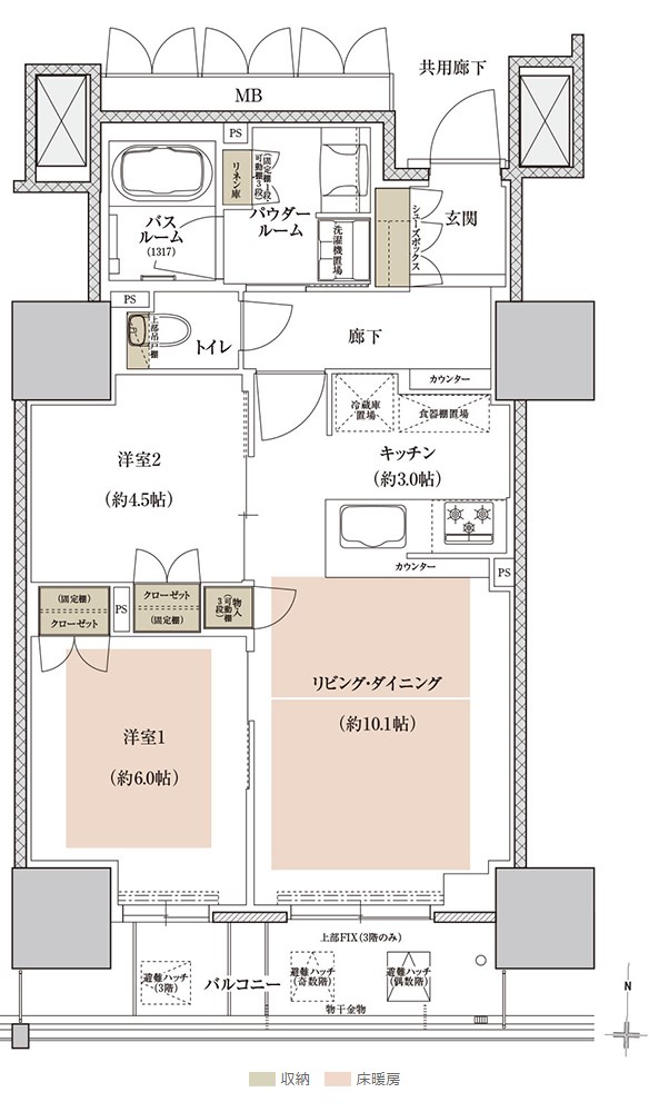 プレミストタワー靭本町 間取り