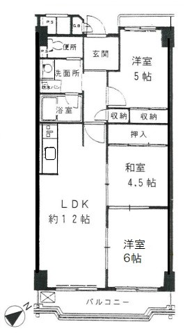 大阪トヨタハイツ靭 間取り