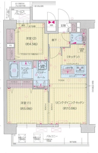 プレサンス堺筋本町エグゼブラン 間取り