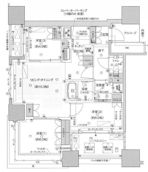 ウエリスタワー京町堀 間取り