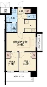 THE　MUSIC　COURT 間取り
