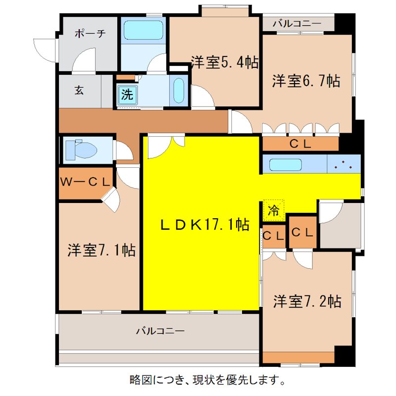 福井県福井市大宮１丁目 間取り