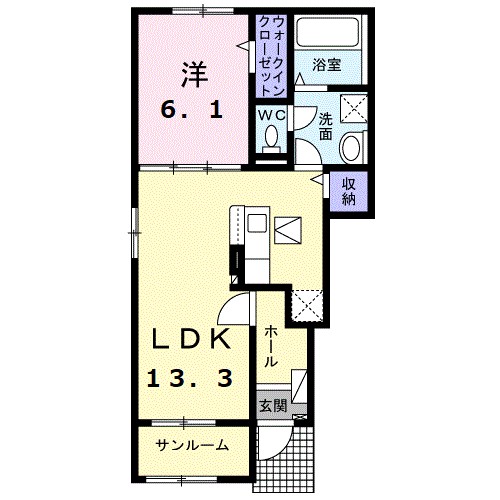 リサイア　Ｂ 間取り