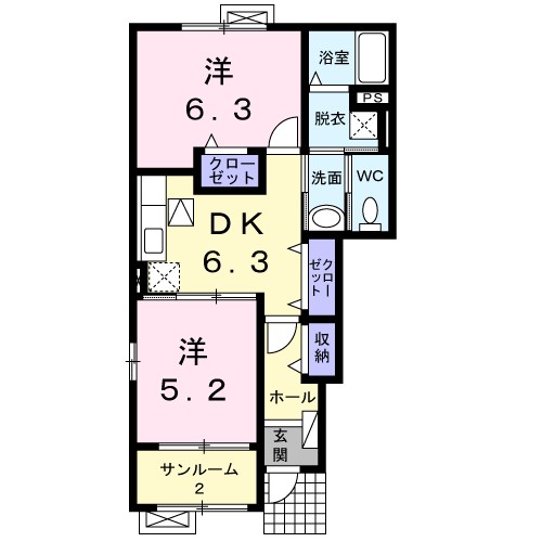 ラ・プリマベーラ　Ｂ 間取り