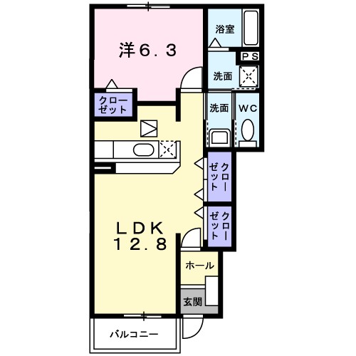 カーサ・プラシード　Ⅱ 間取り