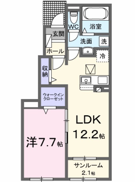 キーウエスト　Ｋ 間取り