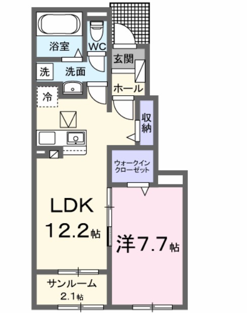 キーウエスト　Ｋ 間取り