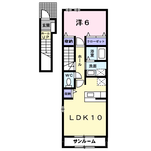 ヴィラ　サン　Ｂ 間取り
