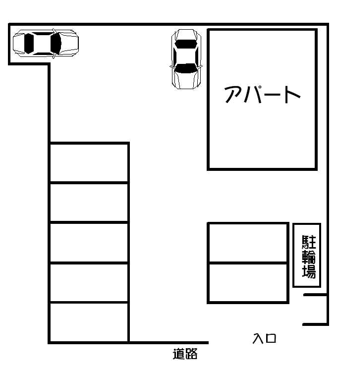 津田駐車場 5号室 間取り