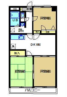 リヴェール橋本 302号室 間取り