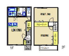 サンライズヴィレッヂⅤ 103号室 間取り