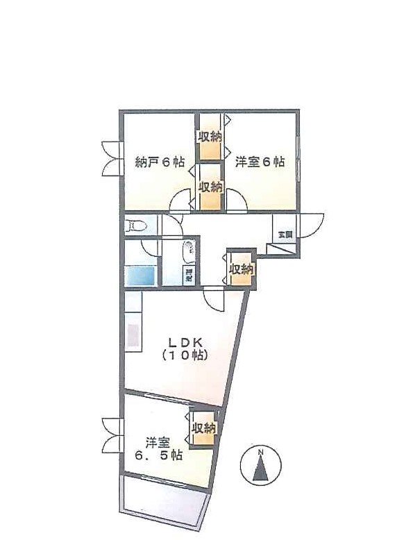 コルティーレ 206号室 間取り